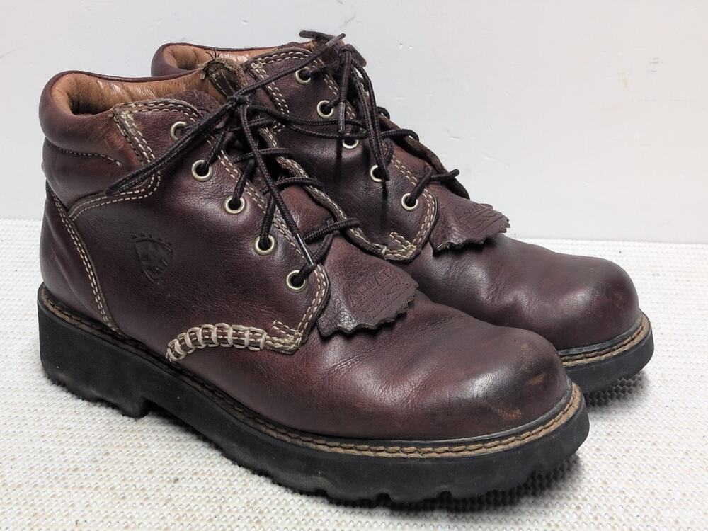Ariat Canyon Boots Lace Up Ankle Women Size 8 B Brown Leather Hiking Rodeo